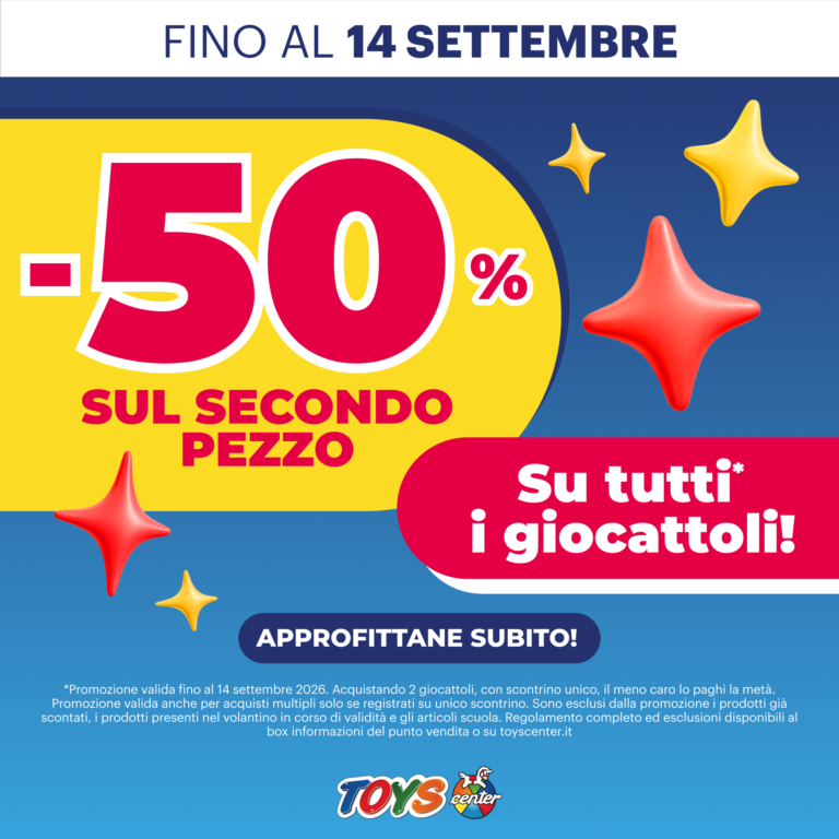 SECONDO PEZZO META’ PREZZO